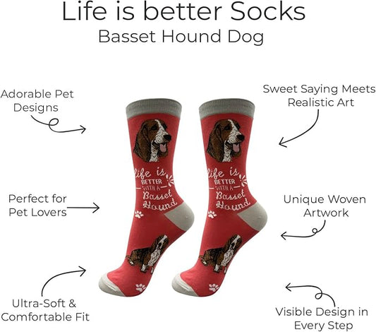 E&S Pets Pet Lover Socks - Dog & Cat Socks - Unisex Novelty Gifts