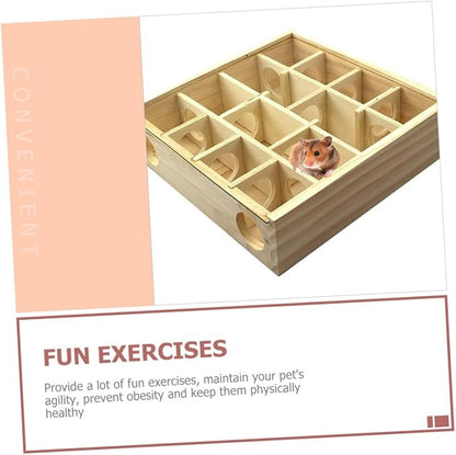 BESPORTBLE Household Hamster Maze Multi Grid Wooden Chinchilla Accessory for Healthy Pet Play and Enrichment for Hamsters Rats and Animals