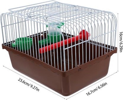 Portable Bird Cage with Perch Food Box and Water Dispenser Spacious Travel Carrier for Parakeet Finch Canary Small Birds 9.29X6.57X6.29 Inches