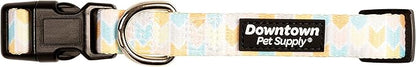 Downtown Pet Supply - Best & Fancy Dog Collar - Lightweight Adjustable with Quick Buckle & D-Ring - Hand Wash Safe - Chevron - Medium