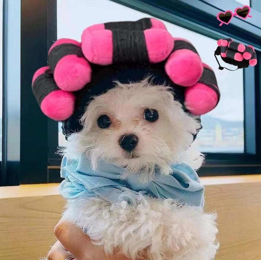 Spa Day Dog Costume Cosplay Wig, Curly Hair Pet Cat Wigs for Halloween Parties Dog Hats Wigs for Small Medium and Large Dogs Adjustable(Pet Head Circumference 8-27 inches) - Image 6