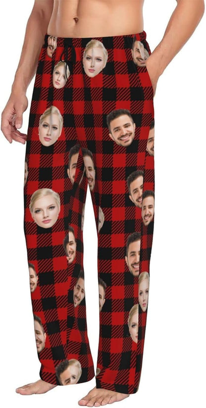 Custom Pajama Pants with Face customized PJ Pants Christmas Valentine gifts for Men Women