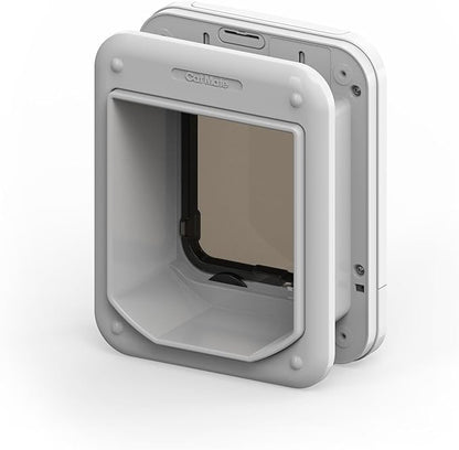 Cat Mate Microchip Activated Cat Flap, For Cats and Small Dogs, Easy Installation in UPVC Doors, Glass, and Wooden Doors - White