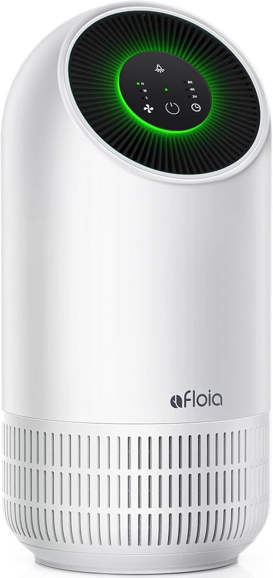Afloia Air Purifiers for Home Large Room Up to 880 Ft², Efficient Filter Air Cleaner for Allergies, Pets Hair Odor Dust Smoke Mold Pollen, Fillo White