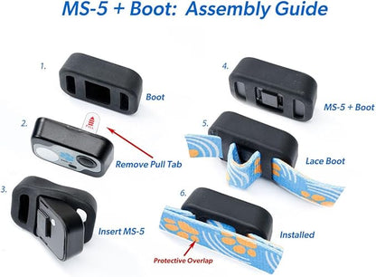 MS-5 Automatic Pet Door Collar, Genuine High Tech Pet Brand Dog Collar for Power Pet Doors - Deluxe Strap (Blue, Medium) - DC-BLUE-MS5-M