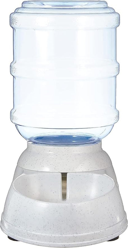 Amazon Basics Gravity Pet Water Dispenser for Cat,Dog,1 Gallon Capacity,Small,Gray,(Pack of 4)