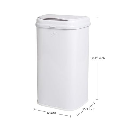 Ubbi Stainless Steel Venti Diaper Pail, Odor Locking, No Special Bag Required, Award-Winning, Registry Must-Have, White