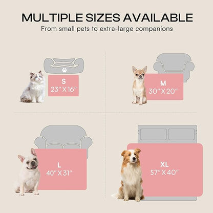 Luciphia Soft 300GSM Fleece Pet Blanket for Small Medium Large Dogs Washable 3D Textured Flannel Cat Puppy Decorative Furniture Protector Throw Durable White, L(41''x31'')