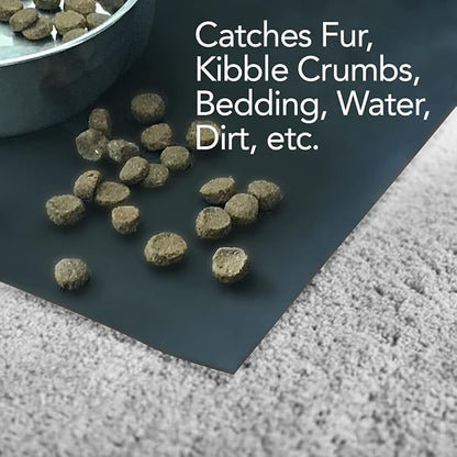RESILIA Under Pet Cage Mat for Bird Cages, Reptile Aquariums, Dog Kennels, Water-Resistant Pad for Carpeted Floors and Surfaces, 30 Inches x 48 Inches, Black