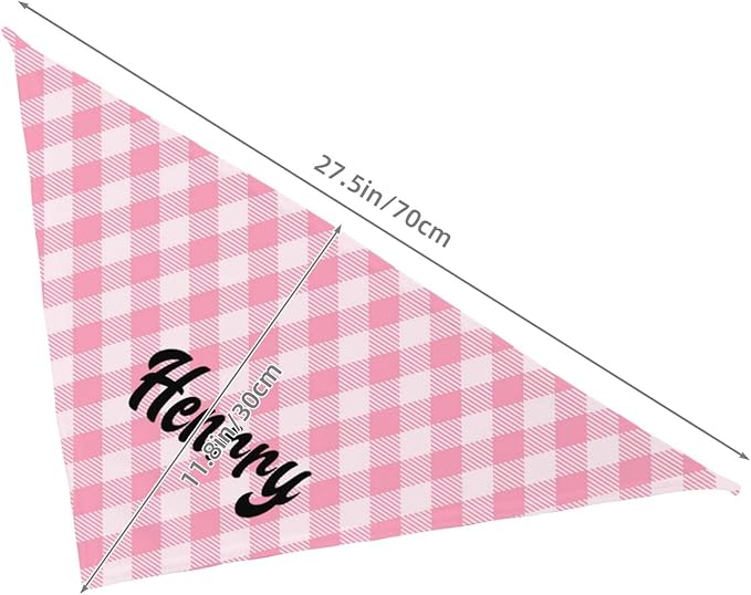 Custom Pet Scarf Personalized Dog Bandana with Name Personalized Add Your Text Bibs Triangle Head Scarfs Gift for Small Medium Large Dogs Cats Baby Puppy Pets Accessories