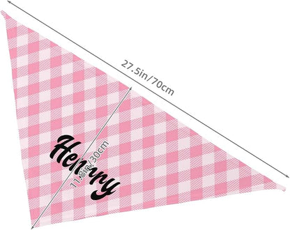 Custom Pet Scarf Personalized Dog Bandana with Name Personalized Add Your Text Bibs Triangle Head Scarfs Gift for Small Medium Large Dogs Cats Baby Puppy Pets Accessories