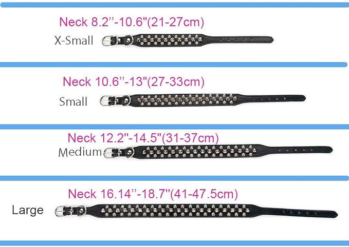 Spiked Dog Collar Soft Pu Leather Mushrooms Rivet Spike Studded Puppy Adjustable Pet Collars for Small Breeds (L, Pink Set)