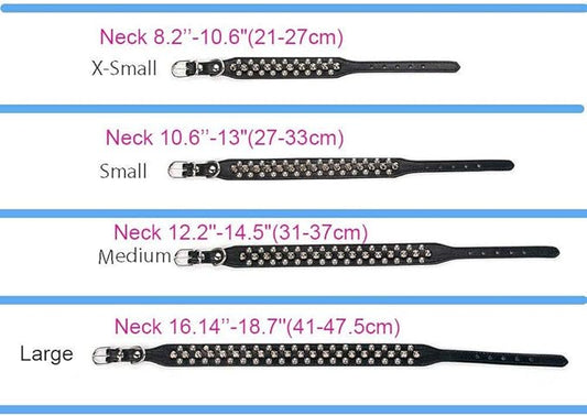 Spiked Dog Collar Soft Pu Leather Mushrooms Rivet Spike Studded Puppy Adjustable Pet Collars for Small Breeds (XS, Pink)