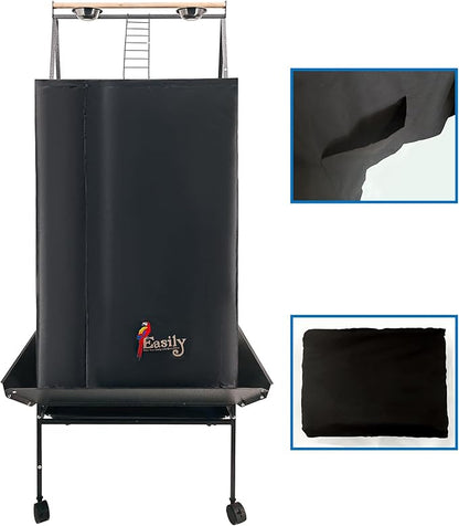 Easily Good Night Bird Cage Cover for Large Bird Cage with Play Top with Storage Pocket,68"