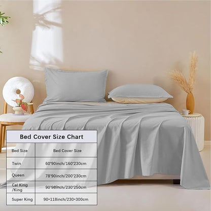 DUJUIKE Waterproof Bed Cover for Dog and Cats,Pet Hair Resistant Bed Sheet Cover, Protective Bed Liner Cover with 100% Waterproof Breathable Thin Fabric (Twin 63 * 90 inch, Grey)