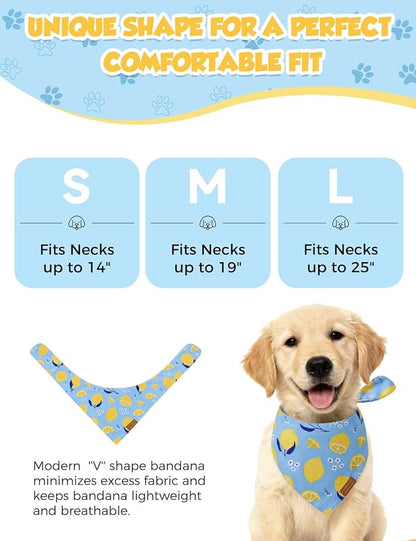 Luxury Double-Layer Dog Birthday Bandana – Handmade, Silk-Soft Polyester for All Dog Sizes | Birthday & Party Outfit | Gift-Ready Pet Accessory(Yellow, Small)