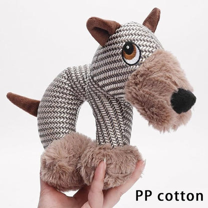 Xcho Linen Safari Companions Squeaky Dog Chew Animals Indestructible Dog Chew Toys Puppy Toys to Keep Them Busy for Small Medium Dogs Uitable for Indoor and Outdoor Throwing Play(Monkey)