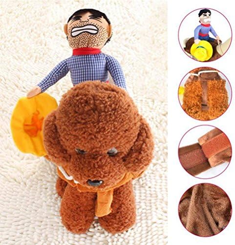 ISMARTEN Cowboy Rider Dog Costume for Dogs Outfit Knight Style with Hat Pet Costume for Halloween Day (X-Large) - Image 3