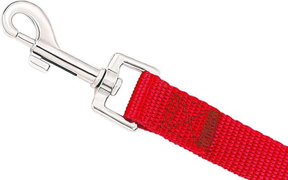 AMAGOOD Dog/Puppy Obedience Recall Training Agility Lead-15 ft 20 ft 30 ft 50 ft Long Leash-for Dog Training,Tie Out,Play,Safety,Camping (20Feet x 1Inch, Red)