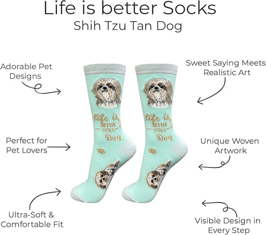E&S Pets Pet Lover Socks - Dog & Cat Socks - Unisex Novelty Gifts
