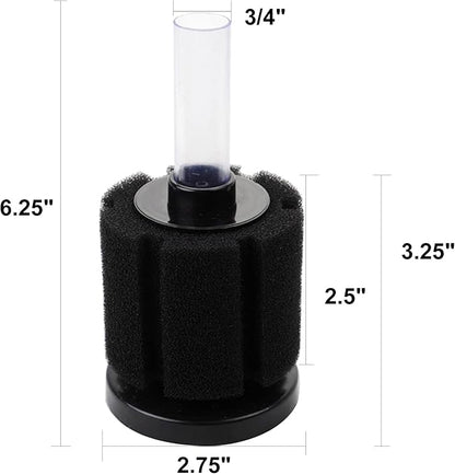 AQUANEAT Aquarium Bio Sponge Filter Breeding Fry Betta Shrimp Nano Fish Tank,3pcs (Middle up to 20Gal)