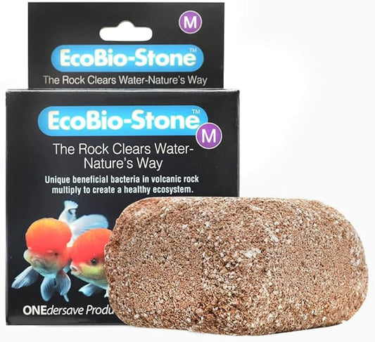 Aquarium Stone for Natural Water Clarification and Odor Removal Featuring Beneficial Bacteria (Medium)