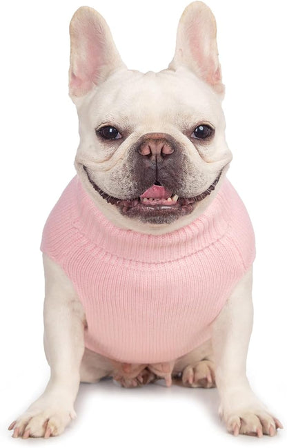 Stretchy Cat Sweater - 17 Colors & 6 Sizes | Snug Winter-Ready Knit for Boy/Girl Cats & Kittens(Light Pink, X-Small)