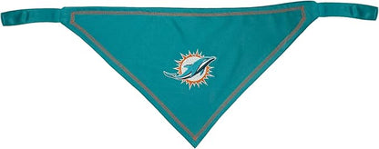 Pets First NFL Miami Dolphins TIE Bandana, Small/Medium. Dog Bandana Scarf Bib for Pet Cat Dog. The Ultimate Game-Day, Party Bandana