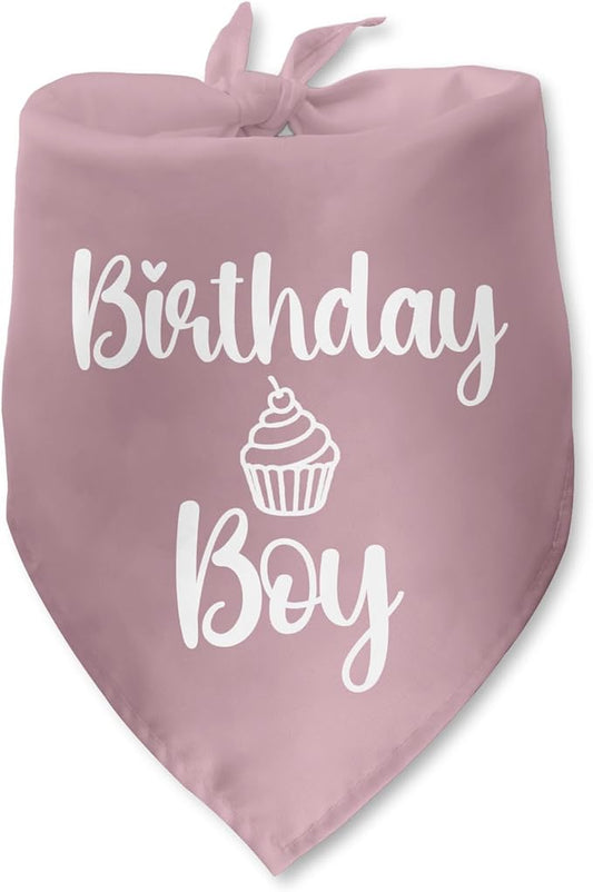 Dog Birthday Bandanas Boy Pink Dog Bandana Pet Scarf Bibs Accessories Party Supplies for Lover Small Medium Puppy Boy