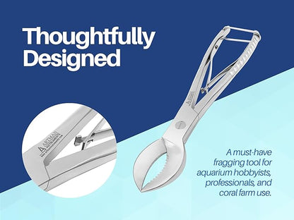ARTMAN INSTRUMENTS Coral Cutters 7.5” Crescent Style Heavy Duty Stainless Steel Fragging Tool for Reef & Marine Aquariums, Precision Coral Trimmer for SPS & LPS Corals Medical Grade Stainless Steel