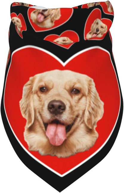 Custom Dog Bandana for Cat Dog Pet Add Your Design Personalized Neckwear Bandanas with Your Text Logo Image Customized Pet Scarf Funny Gifts Style 04