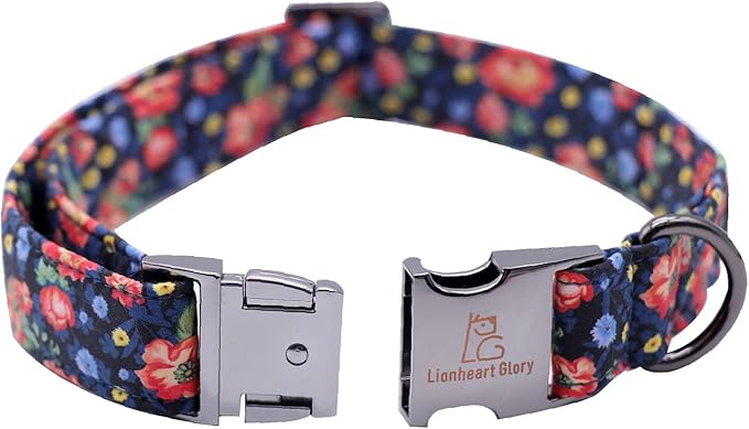 Lionheart Glory Cute Floral Pattern Pet Collar - Adjustable for X-Large Dogs