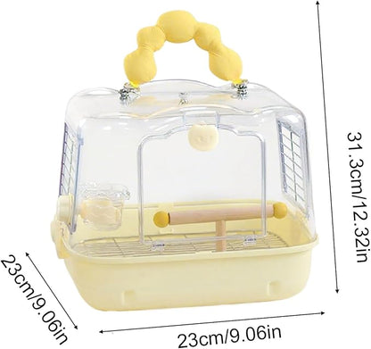 Bird Carrier Bag, Clear Travel Bird Tote, Portable Outing Adventure Carrier, Soft Padded Construction Feature, Easy Carry Handle Design, Excellent Birds Transport Tool, Budgies Cockatiels Use