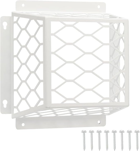Dryer Vent Bird Guard, Dryer Vent Cover Guard for Most 3" to 4" Bathroom Exhaust Fan Ventilation Cover, Outside Universal Steel Ventilation Bird Cage for Exhaust Fan Cover, 7"Lx7"Wx5"H