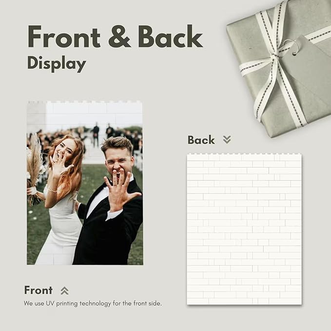 NAZENTI Custom Couple Photo Building Block gifts for Him Her, Personalized Couple Photo 3D Cartoon Block for Husband Boyfriend, Couples Puzzle Funny Gift for Valentine, Birthday Present For Her