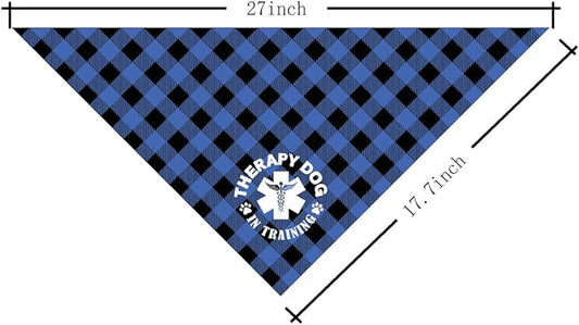 Dog Bandana, Therapy Dog Please Pet Me with, Dogs Scarf Classical Printing, Dogs Scarf Accessories, Doggy Kerchief Pet Kerchief, Christmas Birthday Thanksgiving Doggy Gift A06