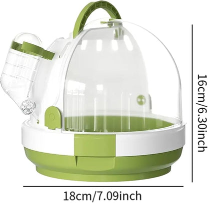 Parrot Travel Cage,Small Animal Carry Case,Breathable Hamster Carrier Cage Bird Cage for Bird Hamster Hedgehog Finches Travel, Green