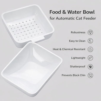 Waithem Wi-Fi Automatic Pet Feeder and Waterer for Cats&Dogs, 2-in-1 Set 5L Large Capacity for 2 Weeks, Intuitive App Operation, 2 Way Power Supply, Detachable for Cleaning