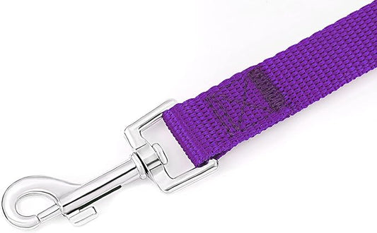 AMAGOOD Dog/Puppy Obedience Recall Training Agility Lead-15 ft 20 ft 30 ft 50 ft Long Leash-for Dog Training,Tie Out,Play,Safety,Camping (20Feet x 1Inch, Purple)