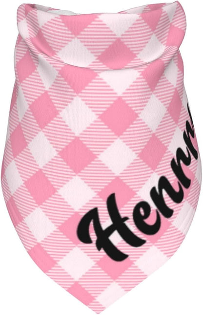 Custom Pet Scarf Personalized Dog Bandana with Name Personalized Add Your Text Bibs Triangle Head Scarfs Gift for Small Medium Large Dogs Cats Baby Puppy Pets Accessories