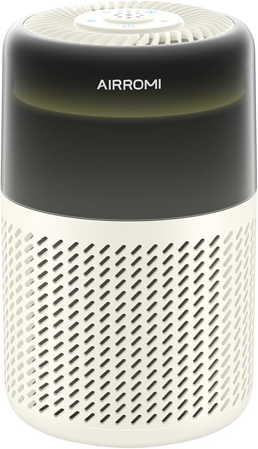 AIRROMI HEPA Air Purifier for Bedroom&Home,Pet Air Purifier for Home Pets,Removes Pet Odor,Cat Litter Smell,Dust,Smoke&Allergies,Quiet Room Air Purifier with Scents,360°Air Cleaner,A2005 Yellow