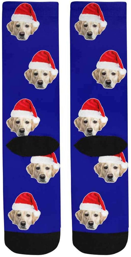 Custom Face Socks, Personalized Dog Lover Pet Photo Picture on Socks Unisex Athletic Crew Socks for Men Women