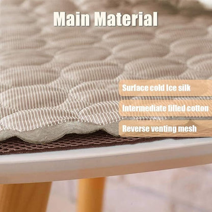 Washable Dog Cooling Mat Ice Silk Cooling Mat for Dogs Pet Self Cooling Pad Blanket Dog Cooling Pad for Indoor & Outdoor Car Seats (Coffee, 28x22 in)
