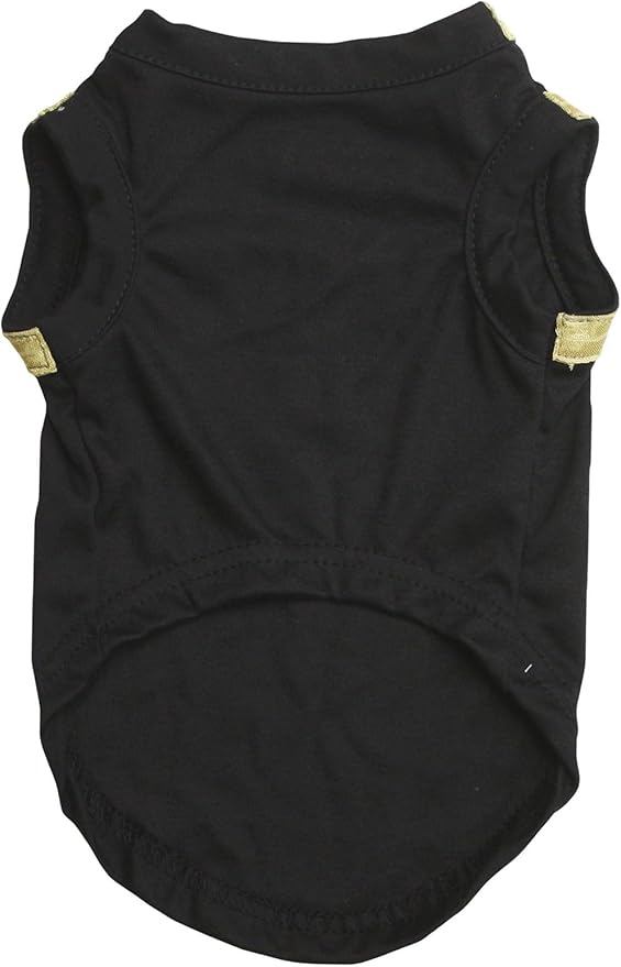 Petitebella Bling Happy New Year Puppy Dog Shirt (Black/Bright Gold, X-Large)