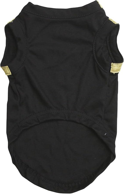 Petitebella Bling Happy New Year Puppy Dog Shirt (Black/Bright Gold, X-Large)