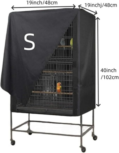 Bird Cage Cover,Breathable Black Out Lightweight Washable Dust Proof Hood for Lovebird Canary Conure Cockatiel Parakeet Pet Night