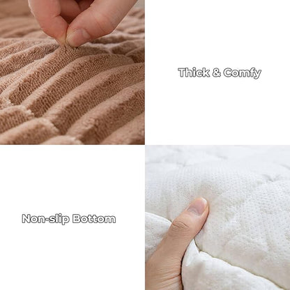 FUNNY FUZZY Pet Couch Covers for Sofa, Washable Dog Couch Cover Protector for Dogs, Flannel Couch Covers for Dogs Pet Friendly Pets Mat Bed Sofa Cover (Brown, 27.6"×82.7")