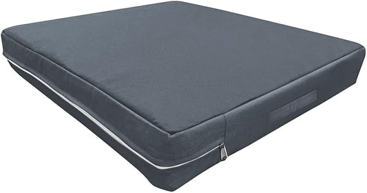 Dog Bed Cover for 44" L 32" W 4" H - 600D Oxford Waterproof with Zipper and Carry Handle - Washable, Cover Only (Gray)