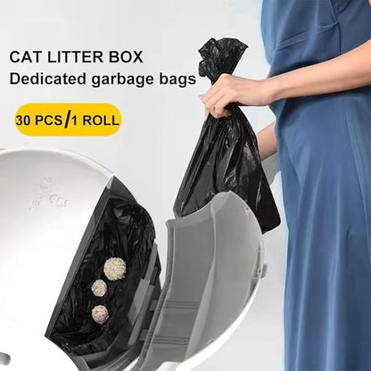 ELS PET 2 Packs Replaced Waste Bags, Portable Cat Litter Waste Receptacles Bags for Cat Litter Box, 60 Pcs