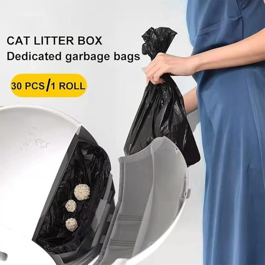 ELS PET 2 Packs Replaced Waste Bags, Portable Cat Litter Waste Receptacles Bags for Cat Litter Box, 60 Pcs
